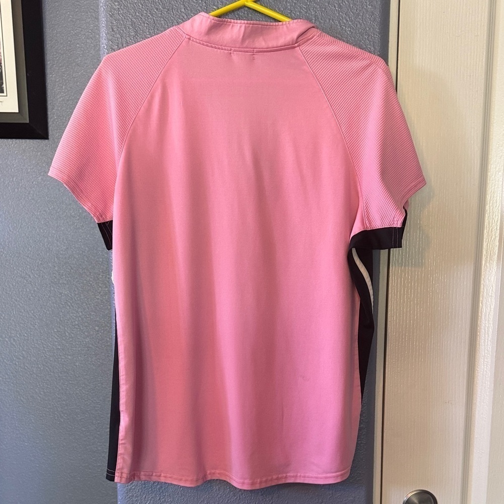 Stylish Pink and Black Half-Zip Women's Jersey - Picture 6 of 7